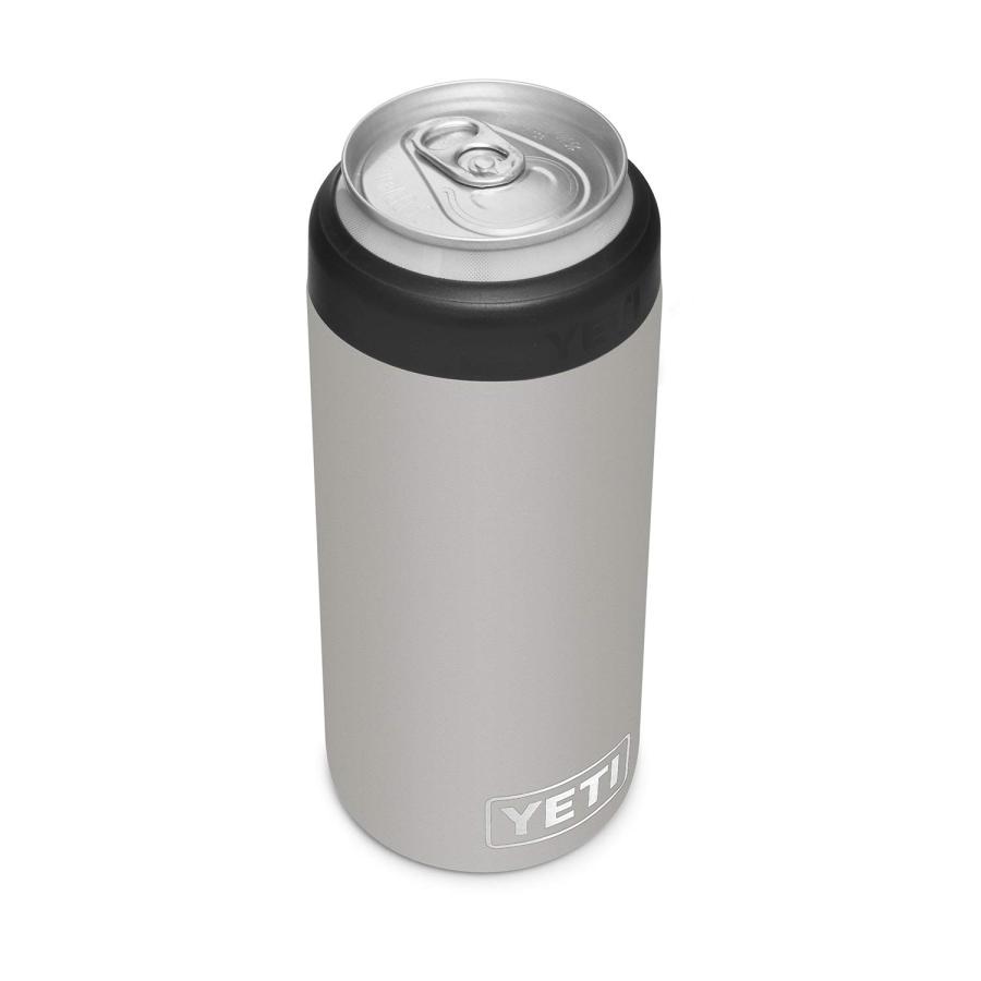 YETI Rambler 12オンス コルスター スリム缶クーラー:YETI 真空断熱 ステンレス製、グラネットグレー | YETI
