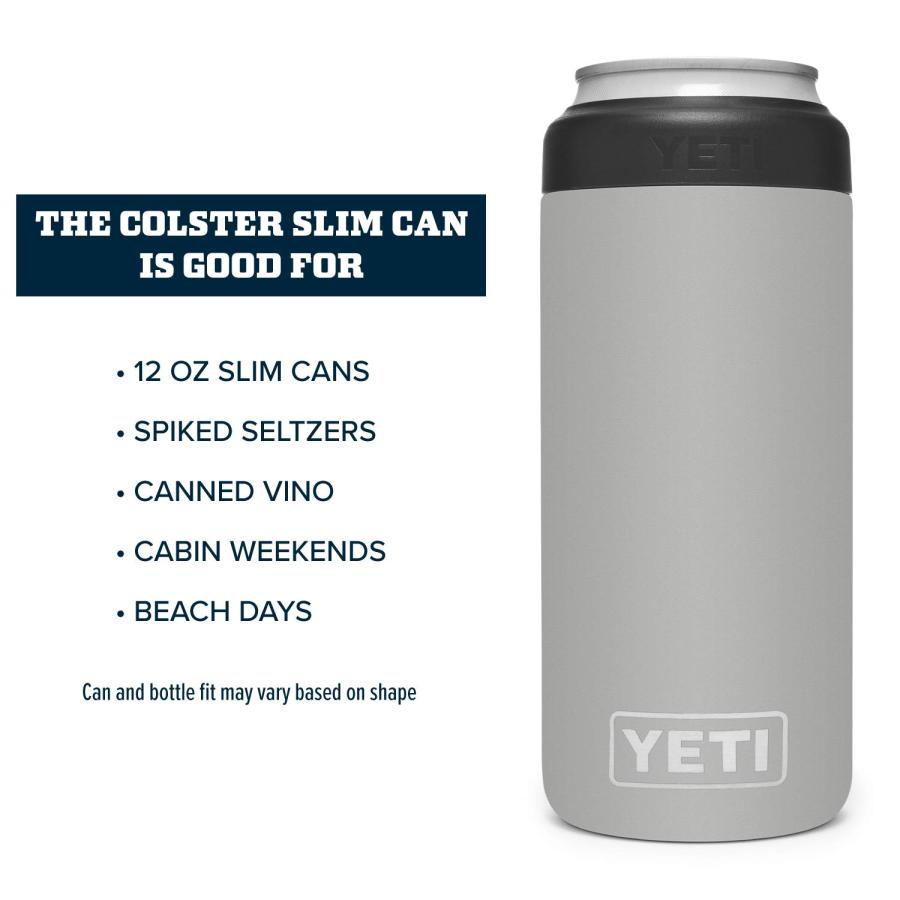 YETI Rambler 12オンス コルスター スリム缶クーラー:YETI 真空断熱 ステンレス製、グラネットグレー | YETI | 03