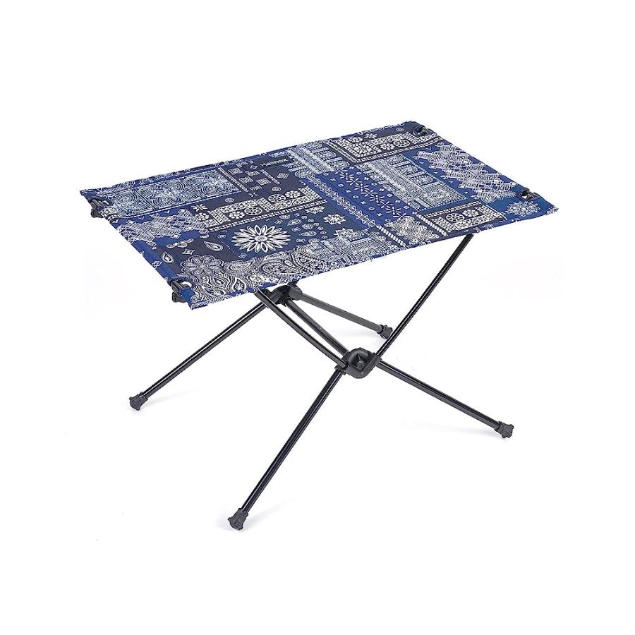 HELINOX TABLE ONE HARD TOP LIGHTWEIGHT, COLLAPSIBLE, PORTABLE, OUTDOOR CAMPING TABLE, LARGE - 30 X 22.5 INCHES, BLUE BANDANA | Helinox