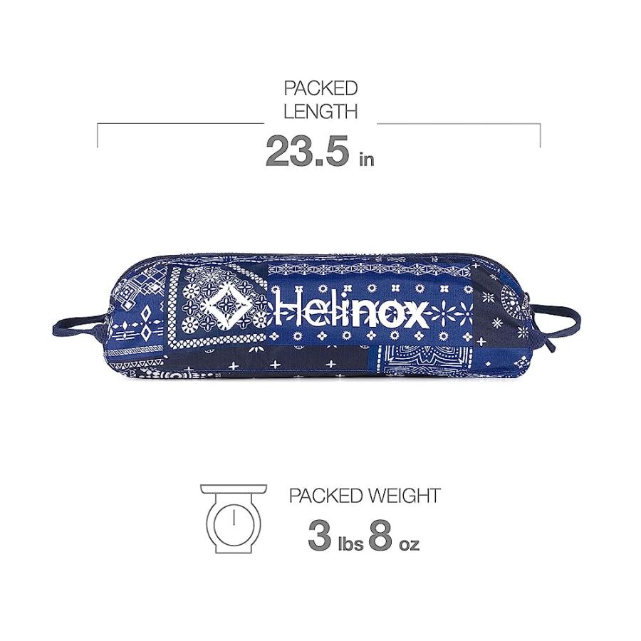 HELINOX TABLE ONE HARD TOP LIGHTWEIGHT, COLLAPSIBLE, PORTABLE, OUTDOOR CAMPING TABLE, LARGE - 30 X 22.5 INCHES, BLUE BANDANA | Helinox | 01