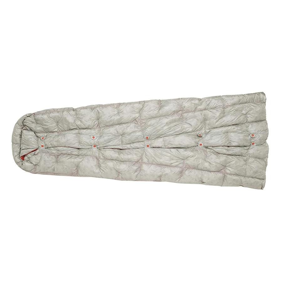 BIG AGNES FUSSELL UL (850 DOWNTEK) ULTRALIGHT CAMPING QUILT, GRAY/PUMPKIN | BIG AGNES | 05