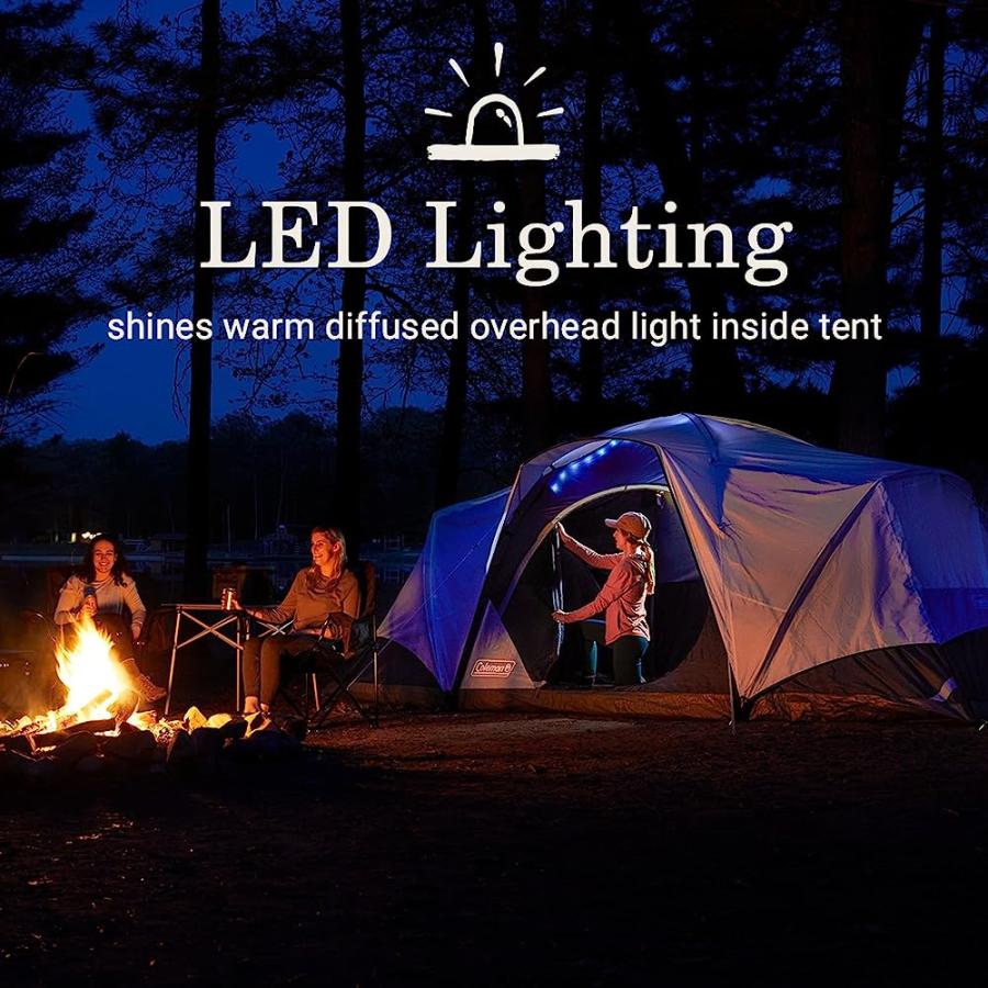 COLEMAN SKYDOME CAMPING TENTXL 8-PERSON TENT WITH LED LIGHTING | Coleman | 01