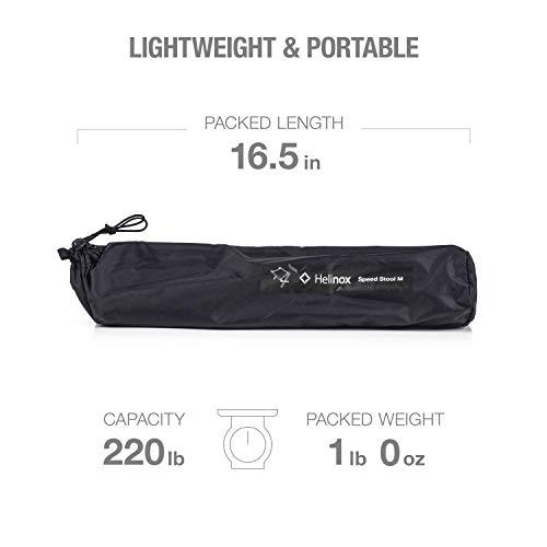 HELINOX SPEED STOOL ULTRALIGHT, PORTABLE FOLDING SEAT, BLACK | Helinox | 01