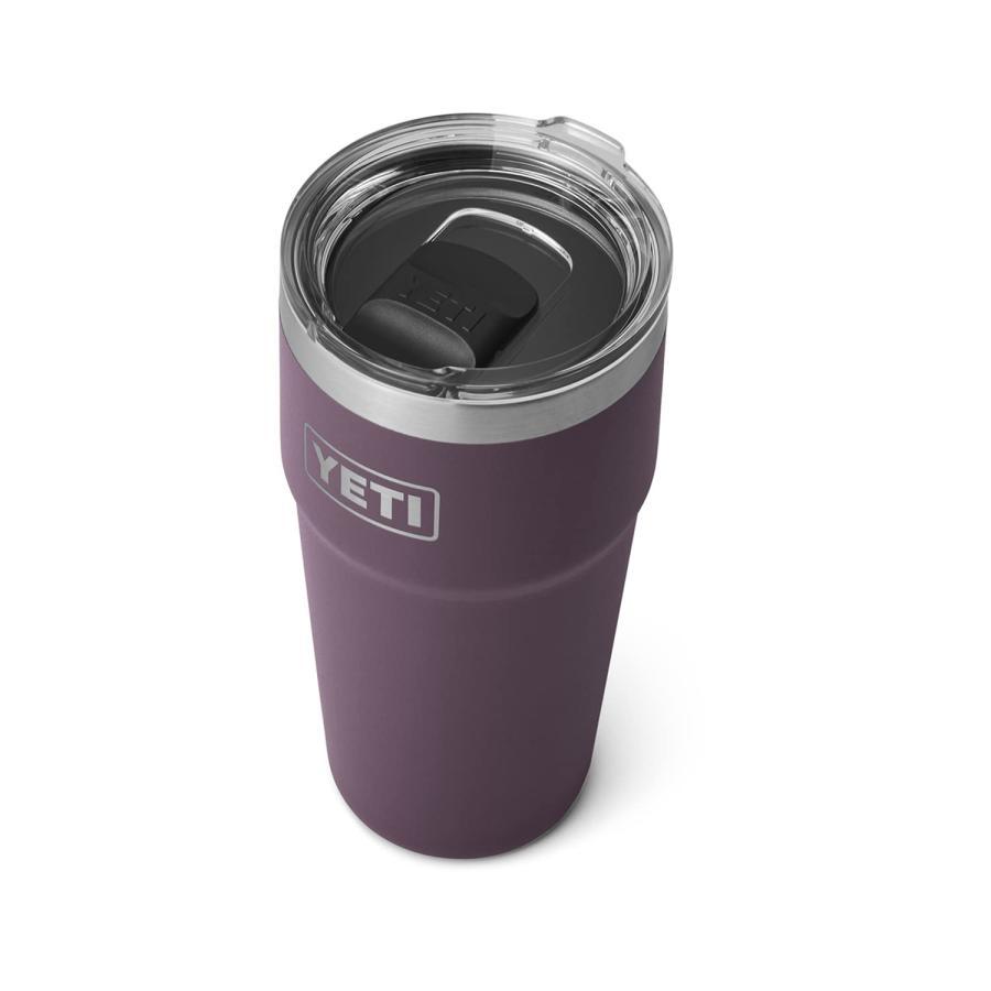 YETI Rambler 16オンス スタッカブルパイント マグスライダー蓋付き 真空断熱 ステンレス製、ノルディックパープル | YETI