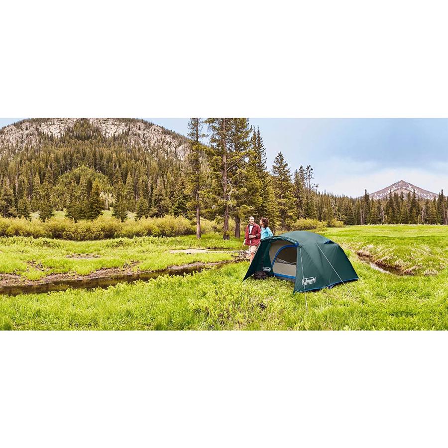 Coleman Skydome Camping Tent with Full-Fly Weather Vestibule, 2/4/6 Person, Evergreen | Coleman | 06