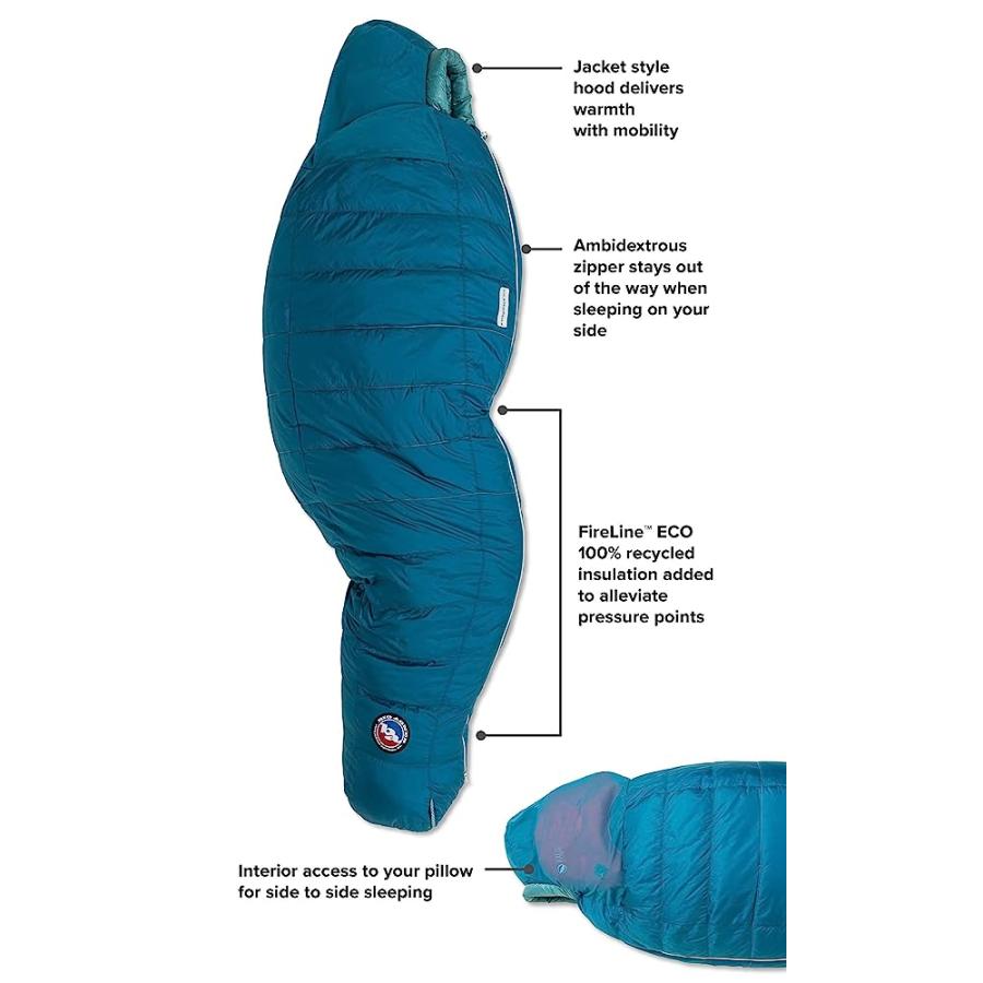BIG AGNES WOMEN'S SIDEWINDER SL 35 SLEEPING BAG (650 DOWNTEK) PETITE | BIG AGNES | 01