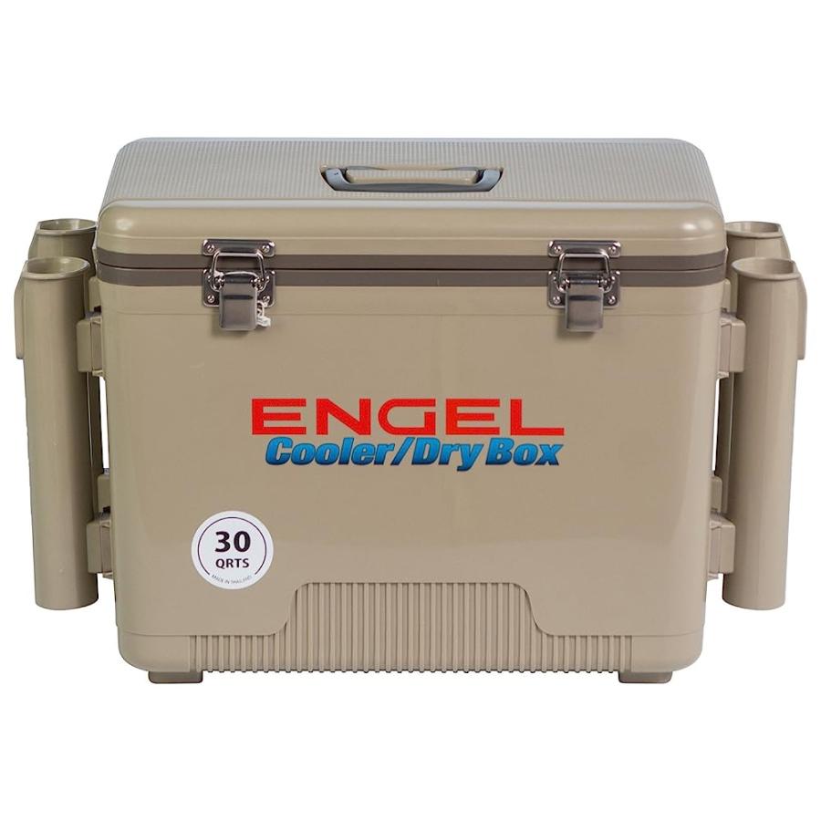 ENGEL UC30 30QT LEAK-PROOF, AIR TIGHT, FISHING DRYBOX COOLER WITH BUILT-IN FISHING ROD HOLDERS, ALSO MAKES THE PERFECT HARD SHELL LUNCHBOX FOR ME |  | 02