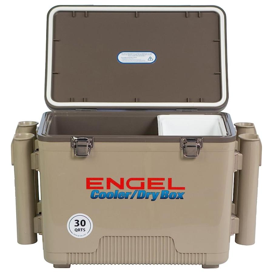 ENGEL UC30 30QT LEAK-PROOF, AIR TIGHT, FISHING DRYBOX COOLER WITH BUILT-IN FISHING ROD HOLDERS, ALSO MAKES THE PERFECT HARD SHELL LUNCHBOX FOR ME |  | 03