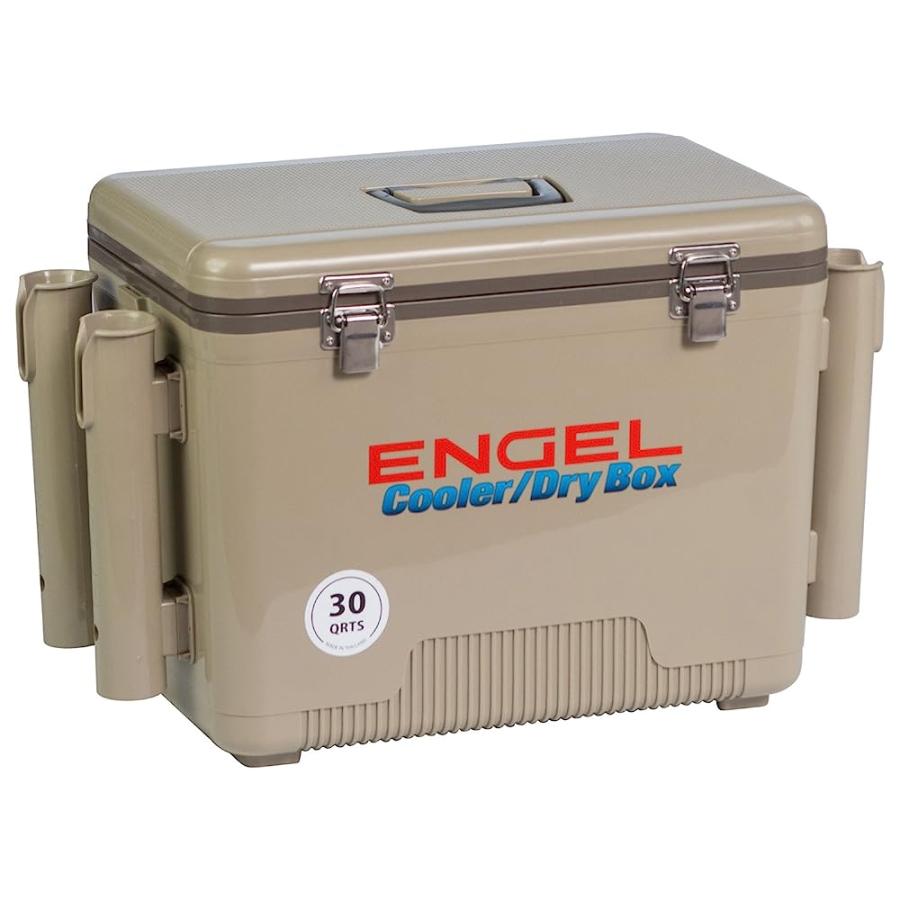 ENGEL UC30 30QT LEAK-PROOF, AIR TIGHT, FISHING DRYBOX COOLER WITH BUILT-IN FISHING ROD HOLDERS, ALSO MAKES THE PERFECT HARD SHELL LUNCHBOX FOR ME |  | 04