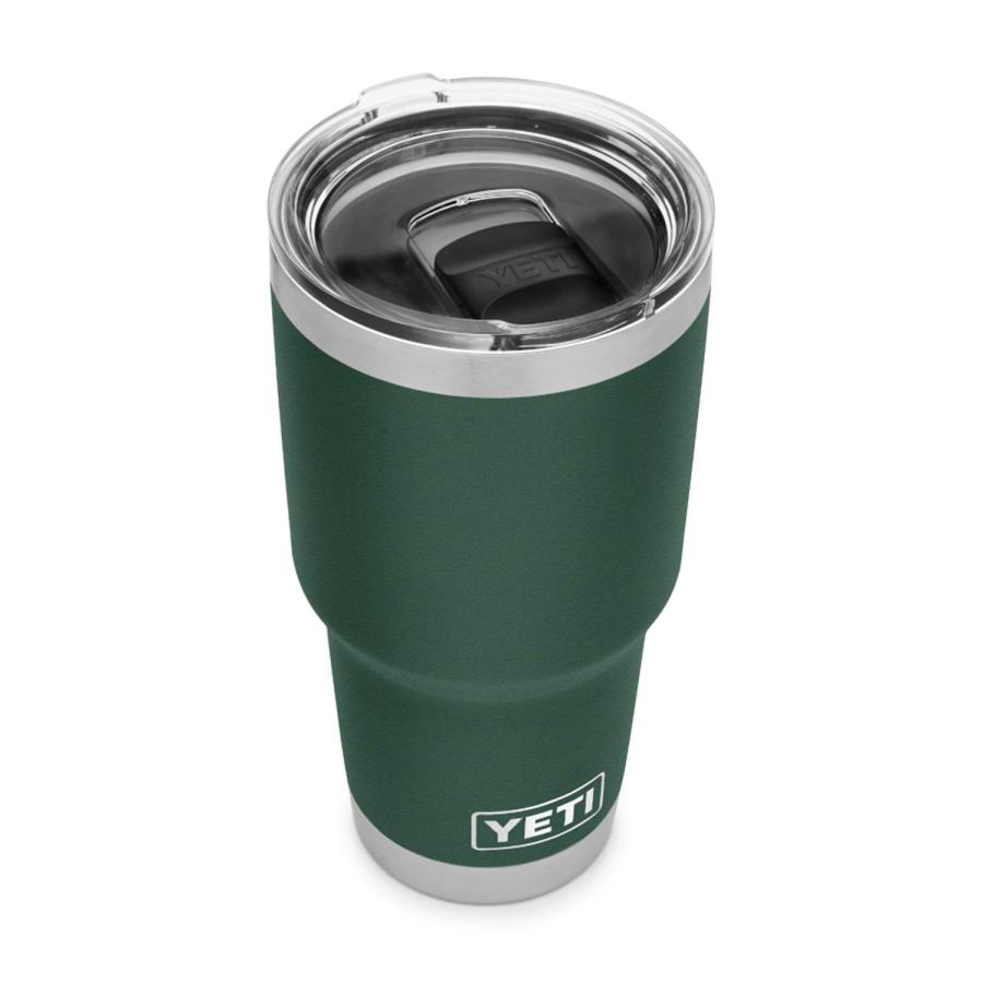 YETI Rambler 30オンス タンブラー マグスライダー蓋付き 真空断熱 ステンレス製、ノースウッズグリーン | YETI