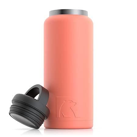 RTIC 36OZ VACUUM INSULATED WATER BOTTLE, METAL STAINLESS STEEL DOUBLE WALL INSULATION, BPA FREE REUSABLE, LEAK-PROOF THERMOS FLASK FOR HOT AND CO | 