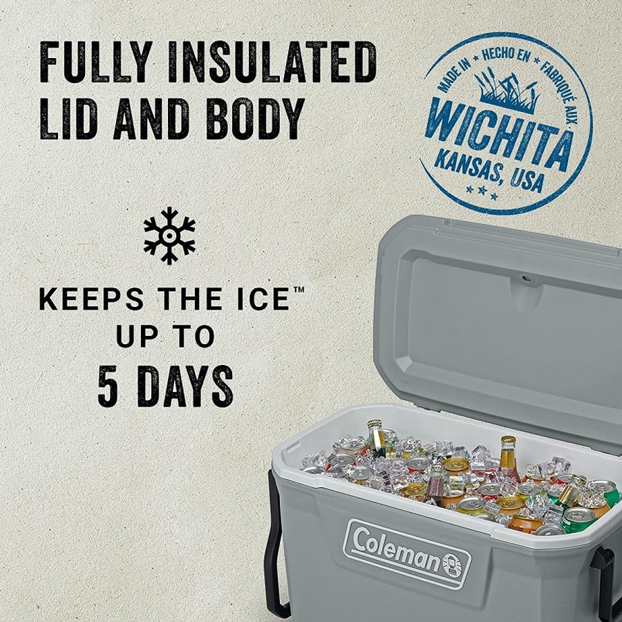 Coleman Ice Chest Coleman 316 Series Wheeled Hard Coolers, 62qt Rock Grey | Coleman | 01