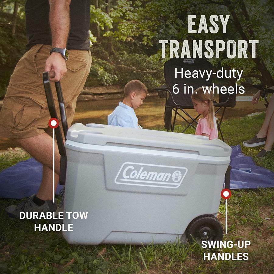 Coleman Ice Chest Coleman 316 Series Wheeled Hard Coolers, 62qt Rock Grey | Coleman | 02