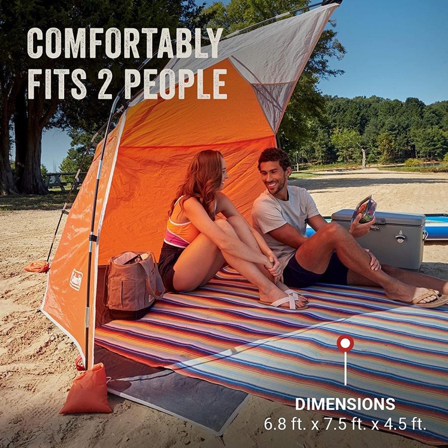 Coleman Skyshade Compact Beach Shade, Pop Up Beach Tent, Portable Shade Tent, Large | Coleman | 06