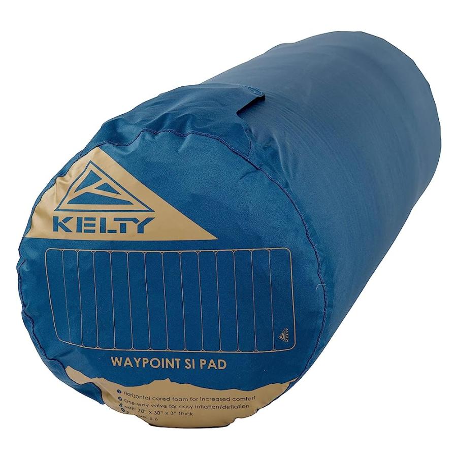 KELTY WAYPOINT SI SLEEPING PAD, 3" THICK, SUPER-SOFT STRETCH FABRIC & AIR-FILLED FOAM CONSTRUCTION, OVERSIZED FOR ACTIVE SLEEPERS | KELTY | 01