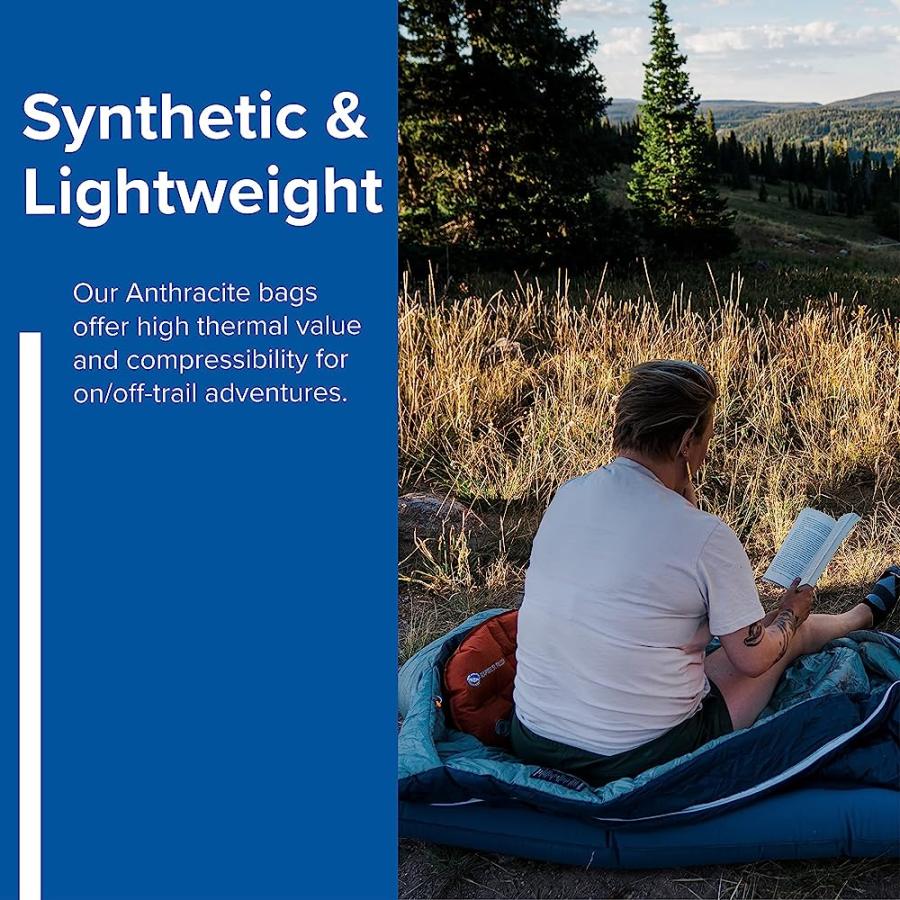 BIG AGNES ANTHRACITE SLEEPING BAG, 20 DEGREE, (FIRELINE PRO RECYCLED), SLATE, LONG, LEFT ZIP | BIG AGNES | 02