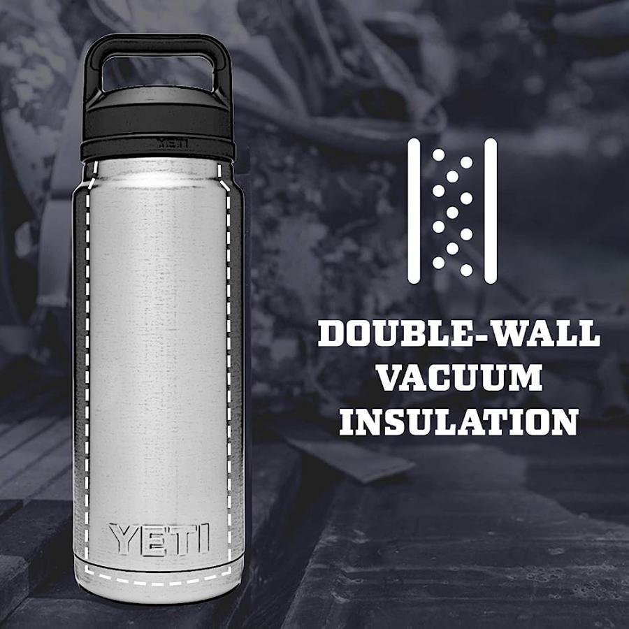 YETI RAMBLER 26 OZ BOTTLE, VACUUM INSULATED, STAINLESS STEEL WITH CHUG CAP, KING CRAB | YETI | 01