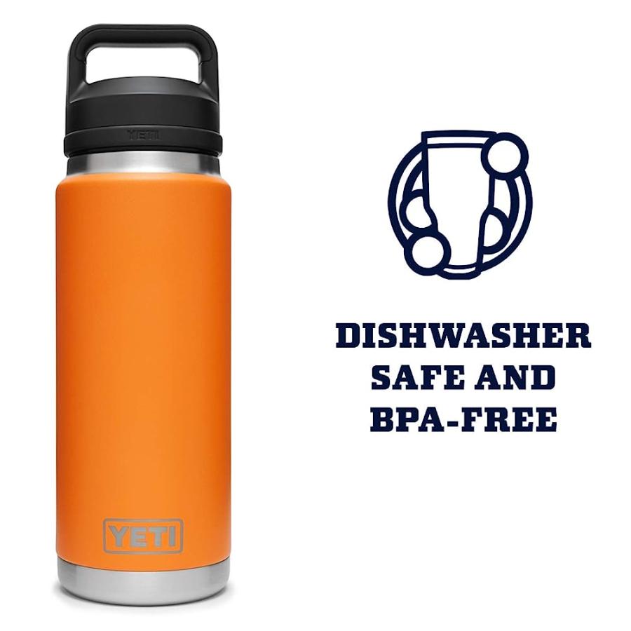 YETI RAMBLER 26 OZ BOTTLE, VACUUM INSULATED, STAINLESS STEEL WITH CHUG CAP, KING CRAB | YETI | 04