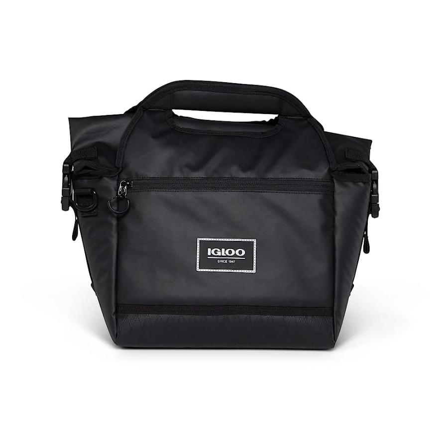 IGLOO PURSUIT 16-CAN PORTABLE LUNCH BOX BAG COOLER WITH PADDED STRAP, BLACK | igloo