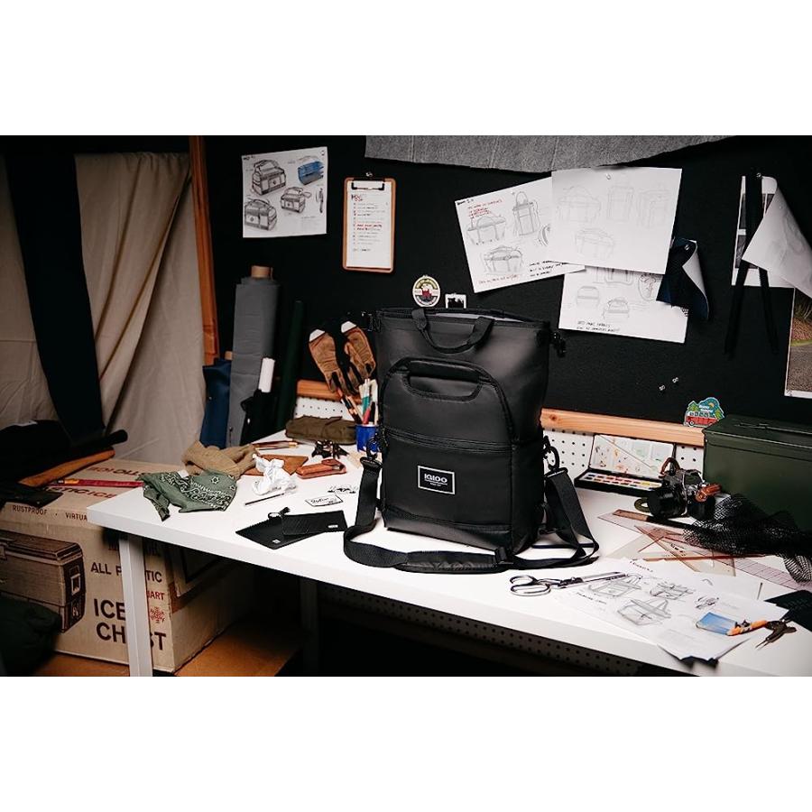 IGLOO PURSUIT 16-CAN PORTABLE LUNCH BOX BAG COOLER WITH PADDED STRAP, BLACK | igloo | 04