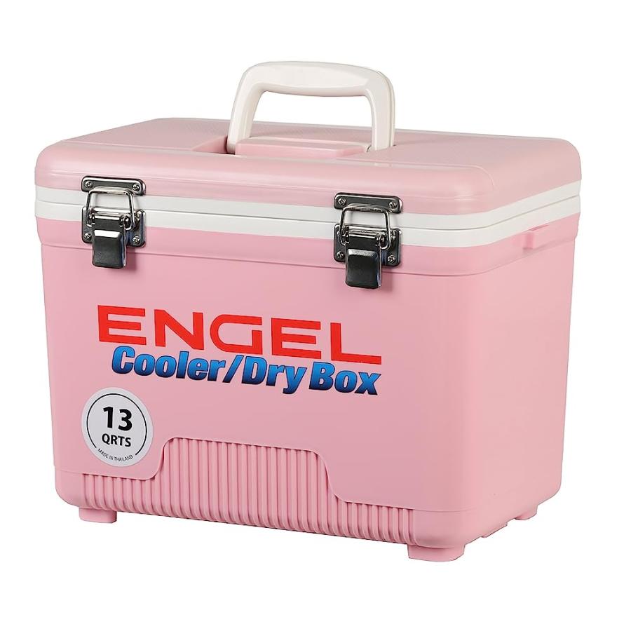 ENGEL UC13 13QT LEAK-PROOF, AIR TIGHT, DRYBOX COOLER AND SMALL HARD SHELL LUNCHBOX FOR MEN AND WOMEN IN PINL | 