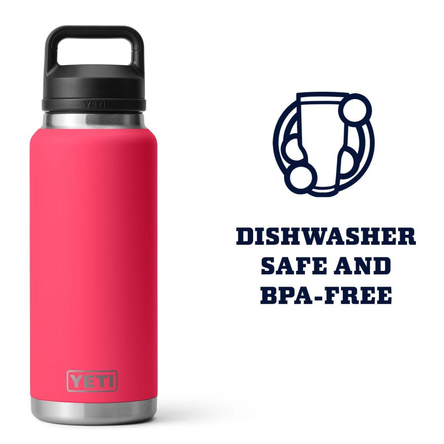 YETI Rambler 36オンス ボトル キャップ付き 真空断熱 ステンレス製、ビミニピンク | YETI | 04