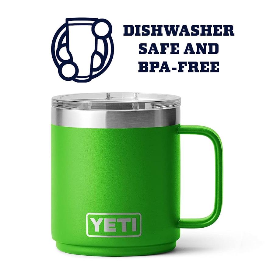 YETI RAMBLER 10 OZ STACKABLE MUG, VACUUM INSULATED, STAINLESS STEEL WITH MAGSLIDER LID, CANOPY GREEN | YETI | 03