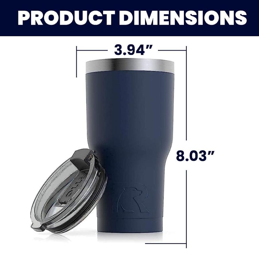 RTIC 20 OZ INSULATED TUMBLER STAINLESS STEEL COFFEE TRAVEL MUG WITH LID, SPILL PROOF, HOT BEVERAGE AND COLD, PORTABLE THERMAL CUP FOR CAR, CAMPIN |  | 01