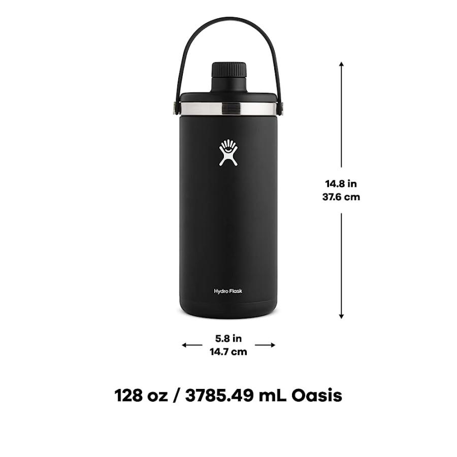 HYDRO FLASK 128 OZ OASIS WATER JUG - STAINLESS STEEL, REUSABLE, VACUUM INSULATED - LEAK PROOF CAP | HYDRO FLASK | 02