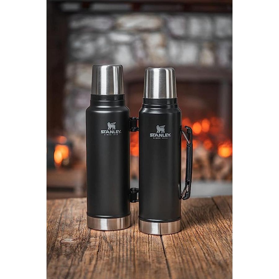 STANLEY CLASSIC VACUUMINSULATEDWIDE MOUTHBOTTLE, MATTE BLACK- BPA-FREE 18/8 STAINLESS STEELTHERMOSFOR COLD & HOTBEVERAGESKEEPS LIQUID HOT OR COLD | STANLEY | 06