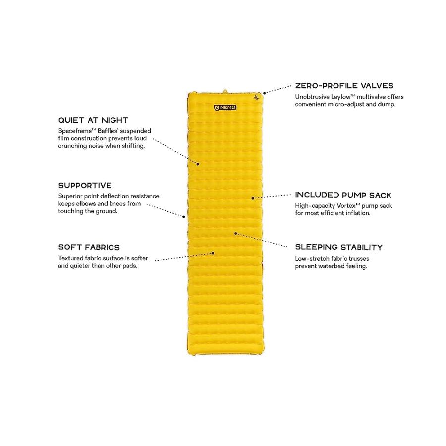 NEMO TENSOR SLEEPING PAD (2022), GOLDFINCH, REGULAR | NEMO | 04