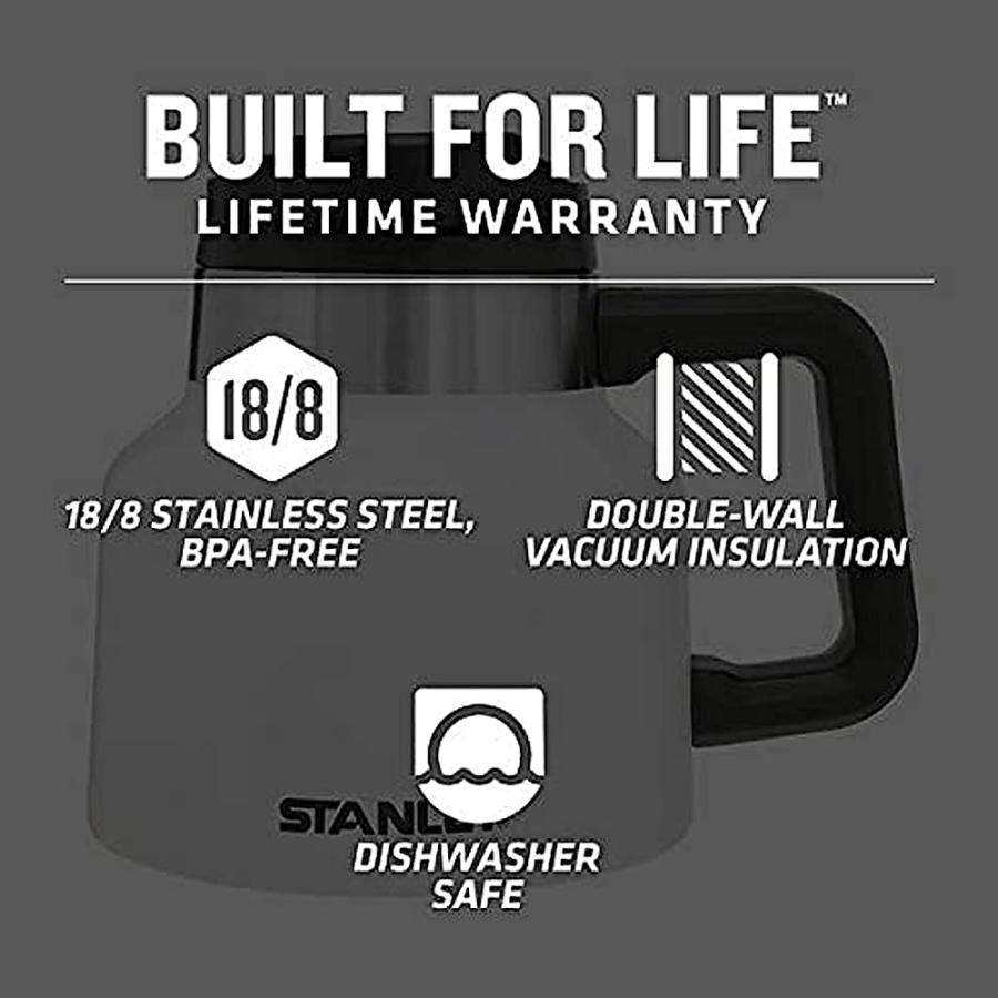 STANLEY 10-02873-037 THE TOUGH-TO-TIP ADMIRAL'S MUG HAMMERTONE GREEN 20OZ / .59L | STANLEY | 03