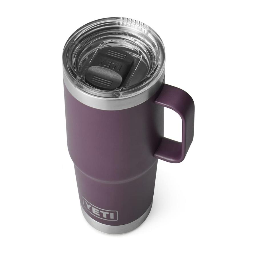 YETI Rambler 20オンス トラベルマグ ストロングホールド蓋付き 真空断熱 ステンレス製、ノルディックパープル | YETI
