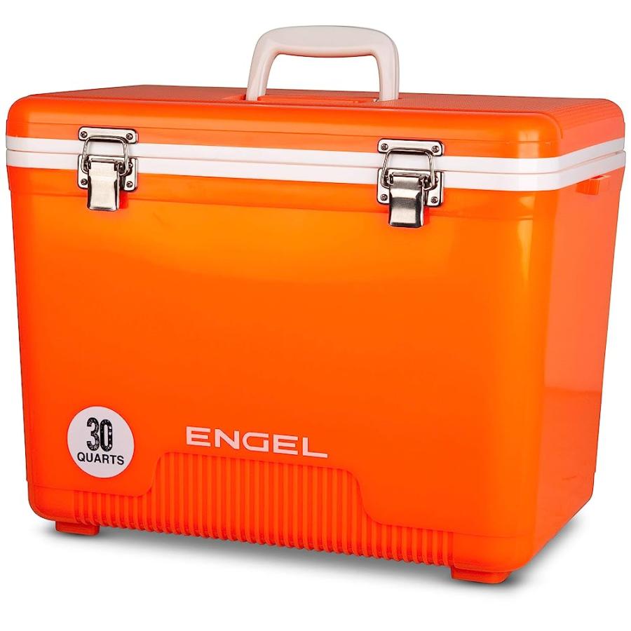 ENGEL UC30 30QT LEAK-PROOF, AIR TIGHT, DRYBOX COOLER AND HARD SHELL LUNCHBOX FOR MEN AND WOMEN IN ORANGE HIGH-VISIBILITY |  | 01
