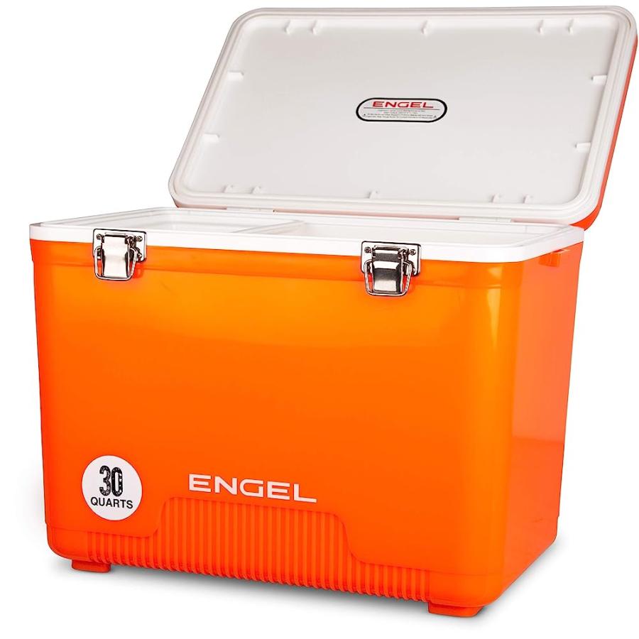 ENGEL UC30 30QT LEAK-PROOF, AIR TIGHT, DRYBOX COOLER AND HARD SHELL LUNCHBOX FOR MEN AND WOMEN IN ORANGE HIGH-VISIBILITY |  | 02