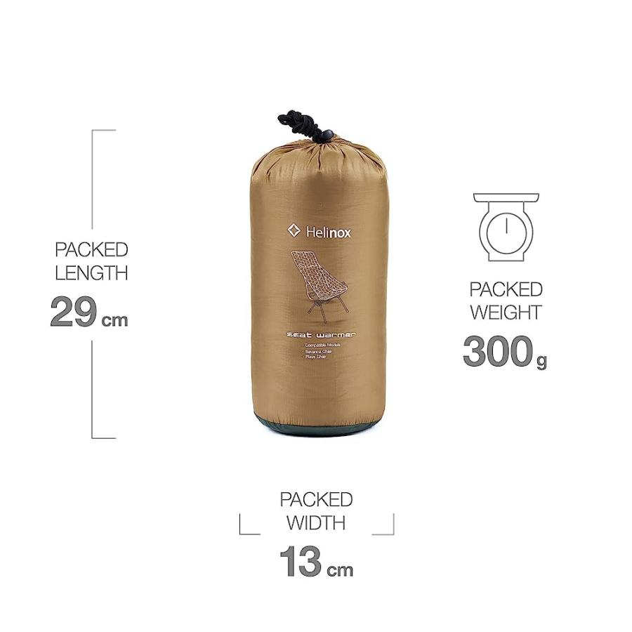 HELINOX SEAT WARMER INSULATED FITTED CHAIR COVER, SAVANNA/PLAYA, COYOTE TAN/FOREST GREEN | Helinox | 06