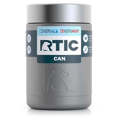RTIC CAN COOLER INSULATED, BEER, BEVERAGE, SODA CAN COOLER WITH LID, STAINLESS STEEL METAL, DOUBLE WALL INSULATION COOZIE FOR CANS, SWEAT PROOF, |  | 06