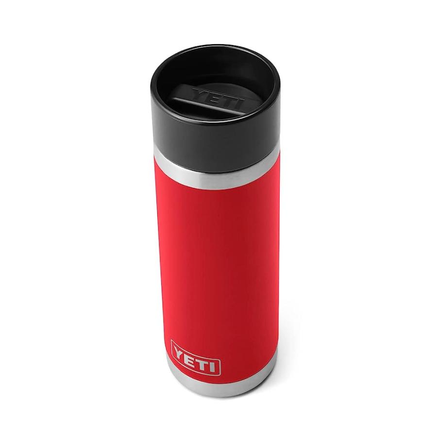 YETI RAMBLER 18 OZ BOTTLE, STAINLESS STEEL, VACUUM INSULATED, WITH HOT SHOT CAP, RESCUE RED | YETI