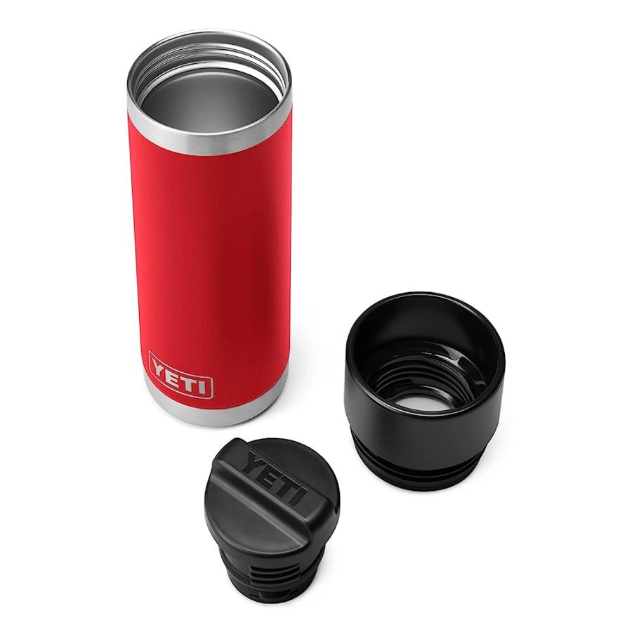 YETI RAMBLER 18 OZ BOTTLE, STAINLESS STEEL, VACUUM INSULATED, WITH HOT SHOT CAP, RESCUE RED | YETI | 04