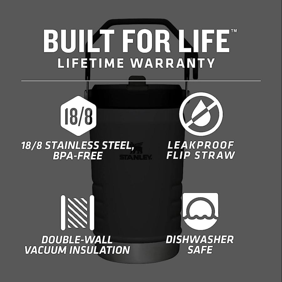 STANLEY ICEFLOW FLIP STRAW JUG 40OZ CHARCOAL | STANLEY | 03