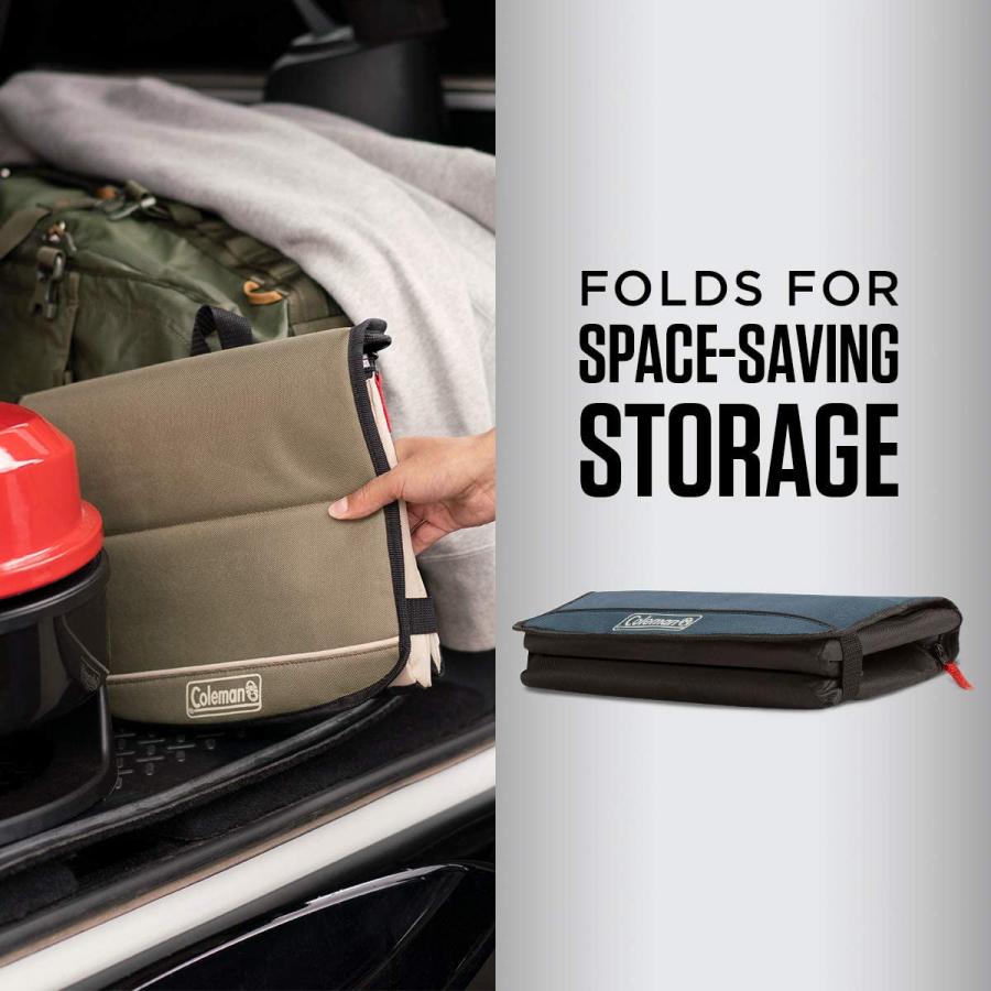 Coleman 18-Can Collapsible Cooler with 20-Hour Ice Retention Soft-Sided Cooler Bag Folds Flat for Compact Storage, Slate | Coleman | 01