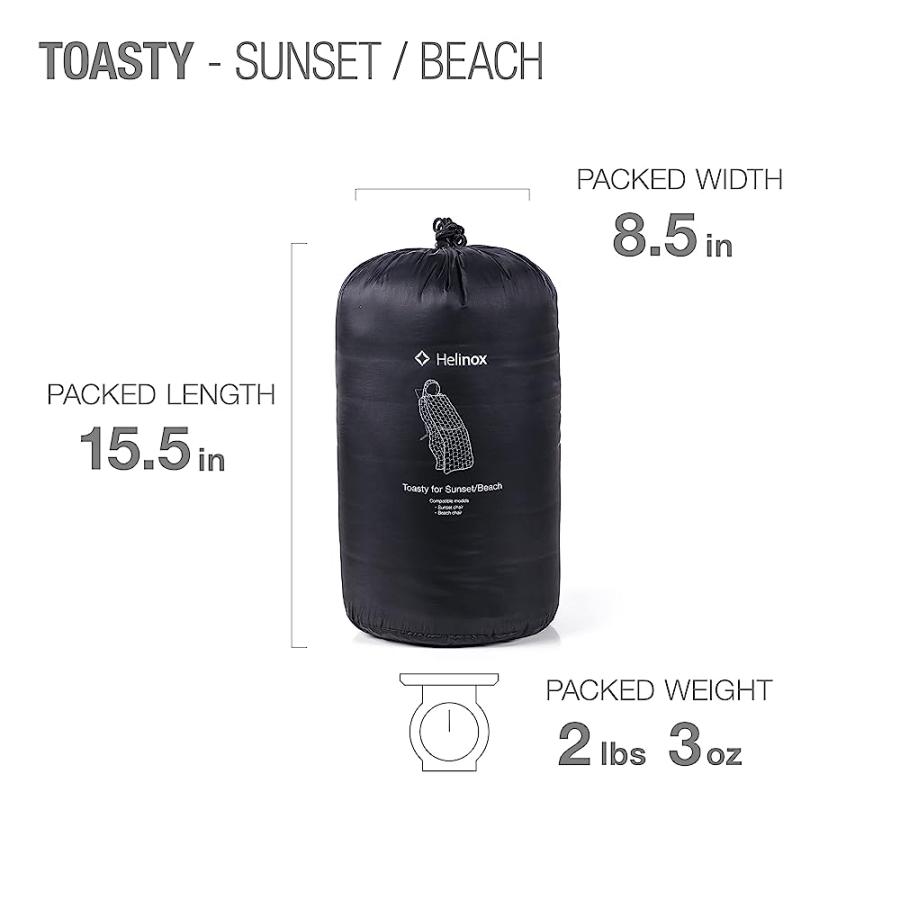 HELINOX TOASTY WRAPAROUND HOODED BLANKET, SUNSET/BEACH, BLACK | Helinox | 04