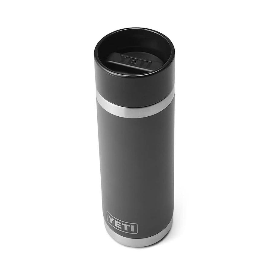 YETI RAMBLER 18 OZ BOTTLE, STAINLESS STEEL, VACUUM INSULATED, WITH HOT SHOT CAP, CHARCOAL | YETI