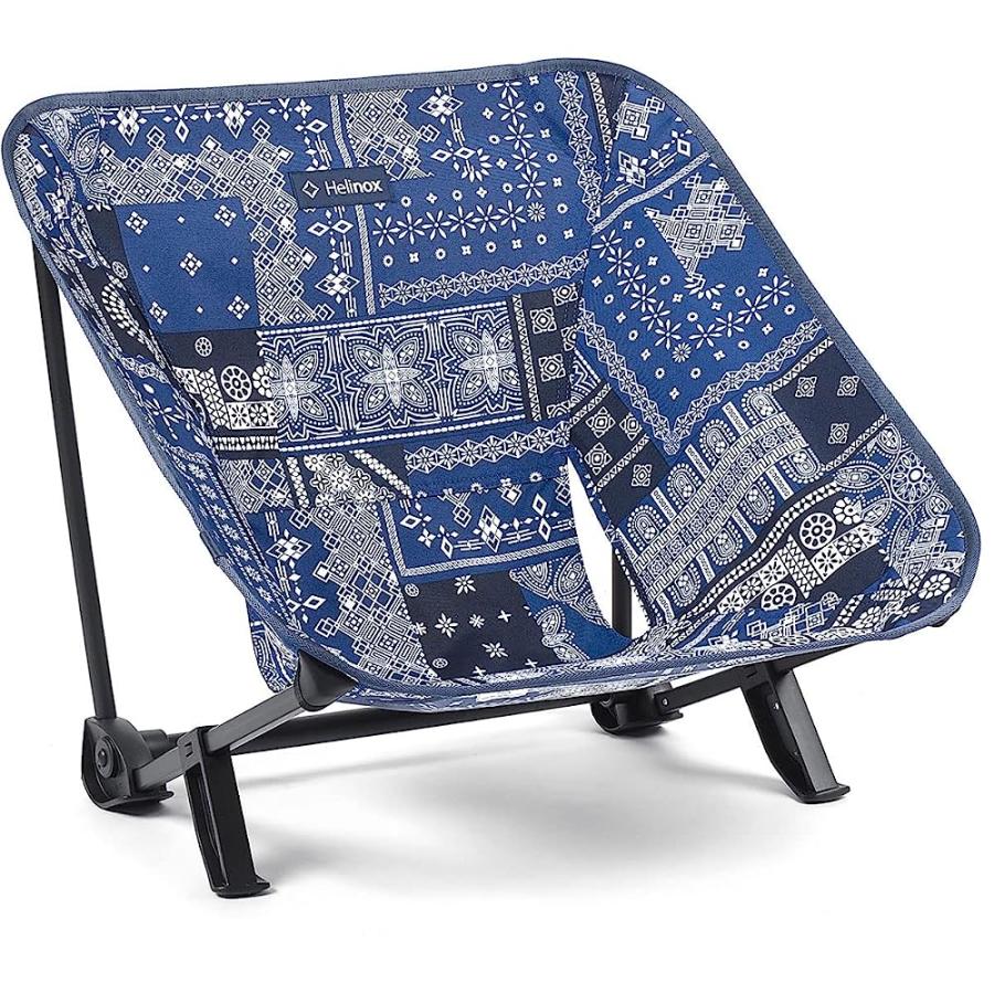 HELINOX INCLINE FESTIVAL CHAIR ADJUSTABLE OUTDOOR FOLDING CHAIR FOR EVENTS, BLUE BANDANA | Helinox