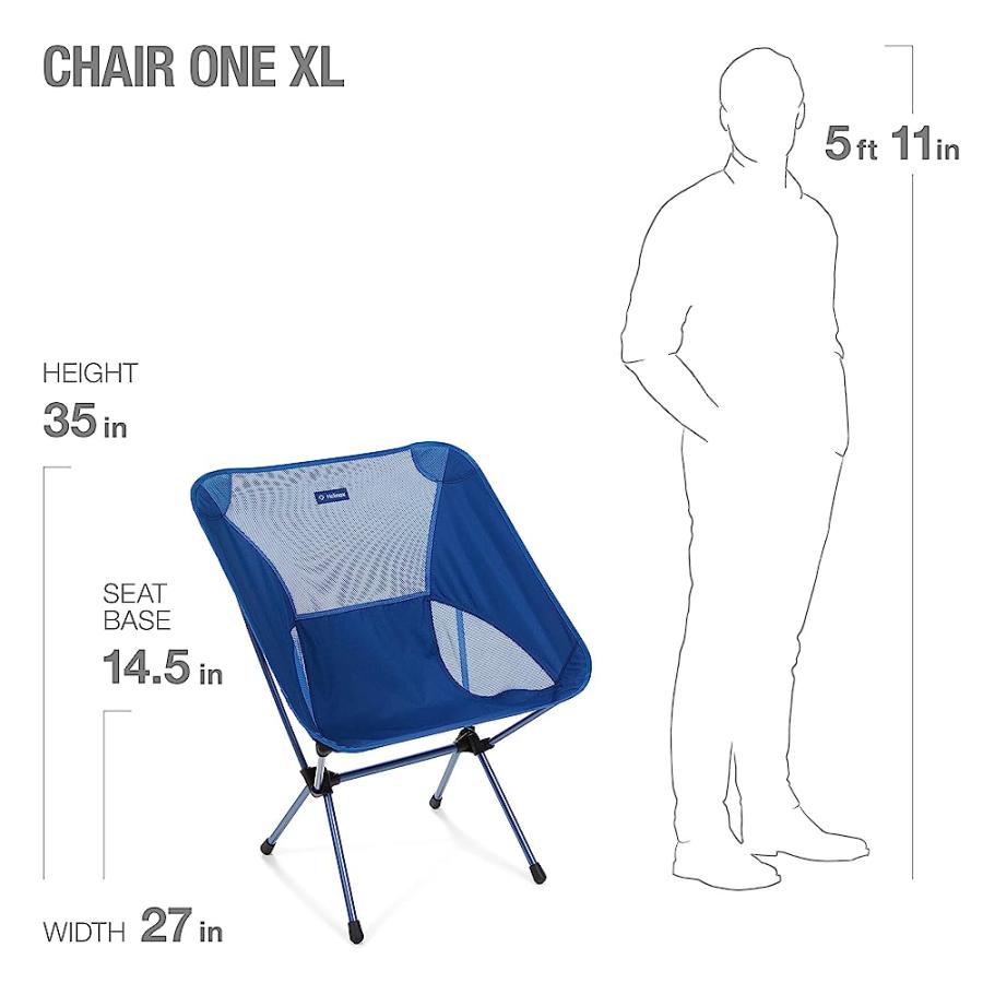 HELINOX CHAIR ONE XL LIGHTWEIGHT, PORTABLE, COLLAPSIBLE CAMPING CHAIR, BLUE BLOCK | Helinox | 05