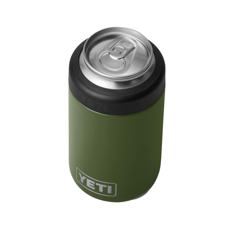 YETI Rambler 12オンス コルスター 標準缶クーラー:YETI 真空断熱 ステンレス製、ハイランズオリーブ | YETI