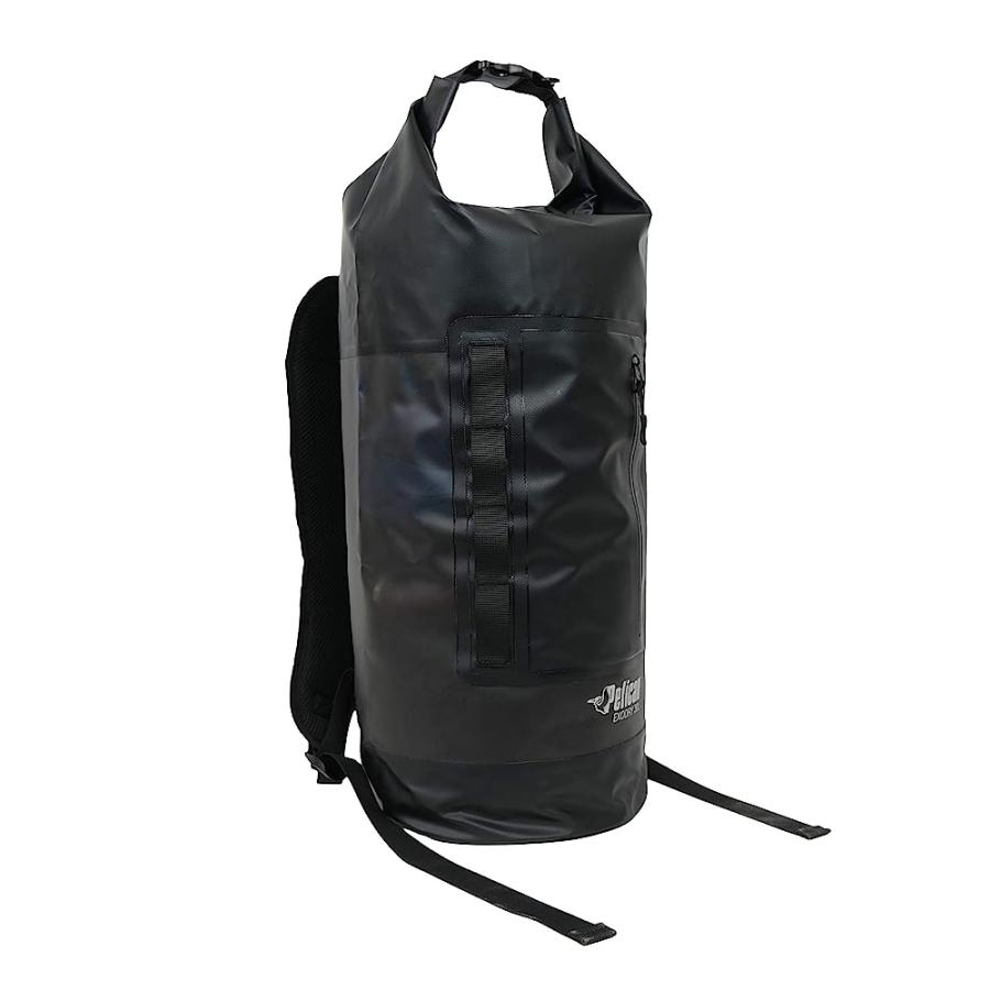 PELICAN EXODRY 30L LARGE DRYBAG BLACK WATERPROOF BACKPACK-TYPE SHOULDER STRAPS THICK & LIGHTWEIGHT ROLL TOP COMPRESSION KEEPS GEAR DRY FOR KAYAKI | PELICAN PRODUCTS