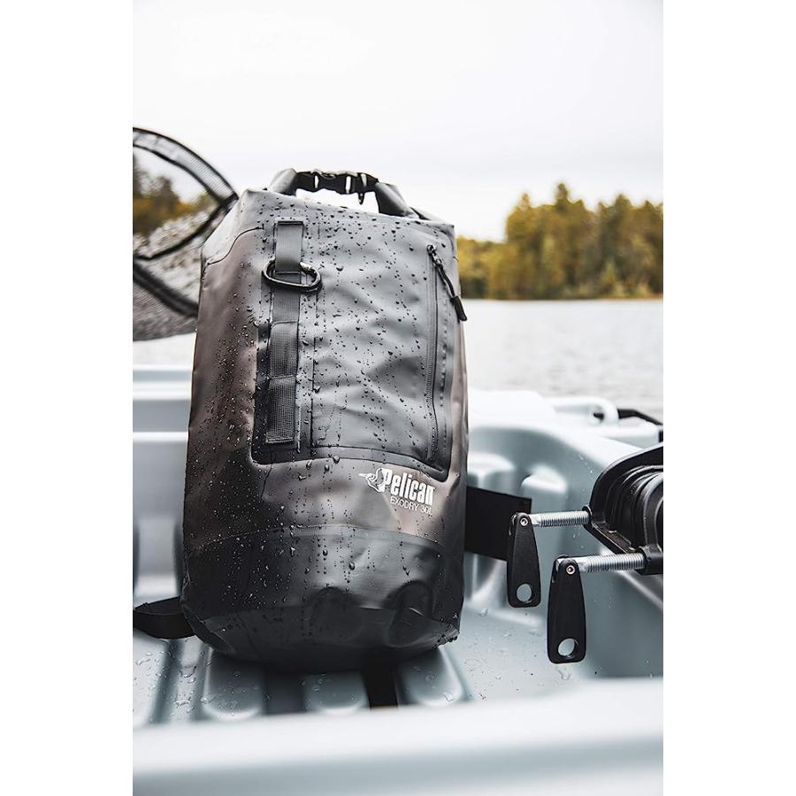 PELICAN EXODRY 30L LARGE DRYBAG BLACK WATERPROOF BACKPACK-TYPE SHOULDER STRAPS THICK & LIGHTWEIGHT ROLL TOP COMPRESSION KEEPS GEAR DRY FOR KAYAKI | PELICAN PRODUCTS | 06