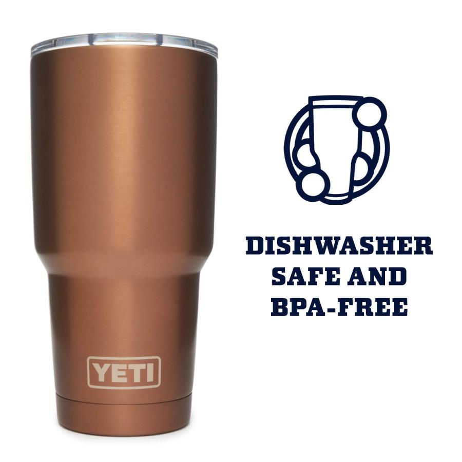YETI Rambler 30オンス タンブラー マグスライダー蓋付き 真空断熱 ステンレス製、カッパー | YETI | 03