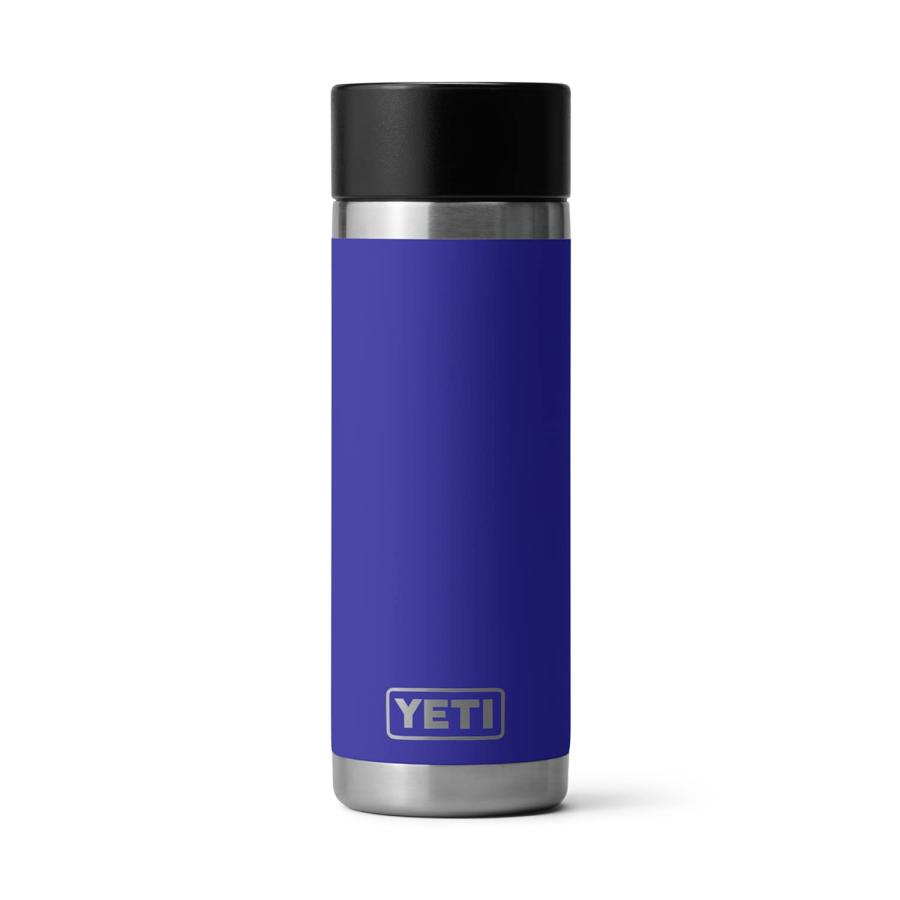YETI Rambler 18オンス ボトル キャップ付き 真空断熱 ステンレス製、オフショアブルー | YETI | 05